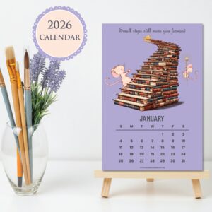 Cute Easel Desk Calendar 2026
